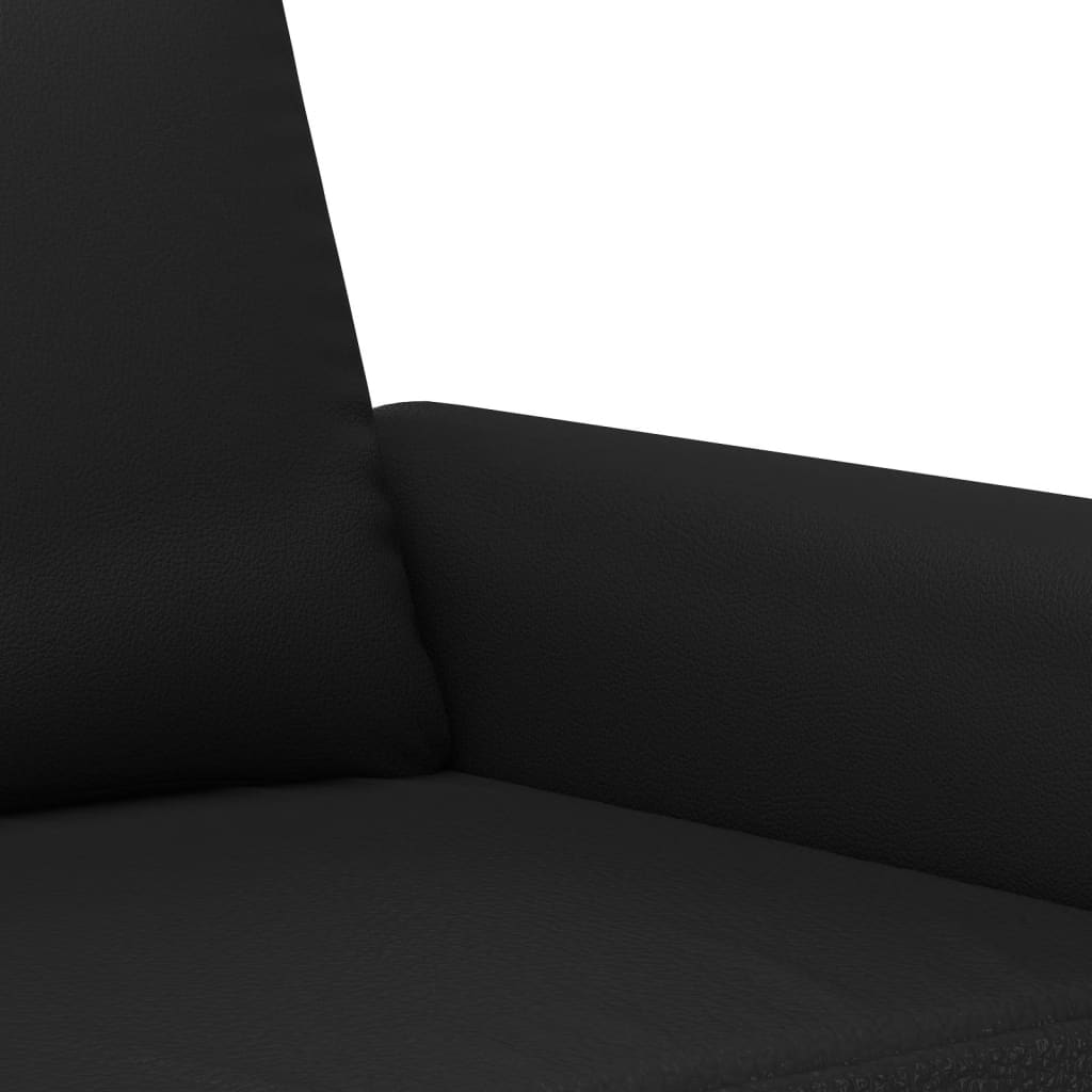 Ensemble de canapés 3 pcs avec coussins Noir Similicuir - XIOS