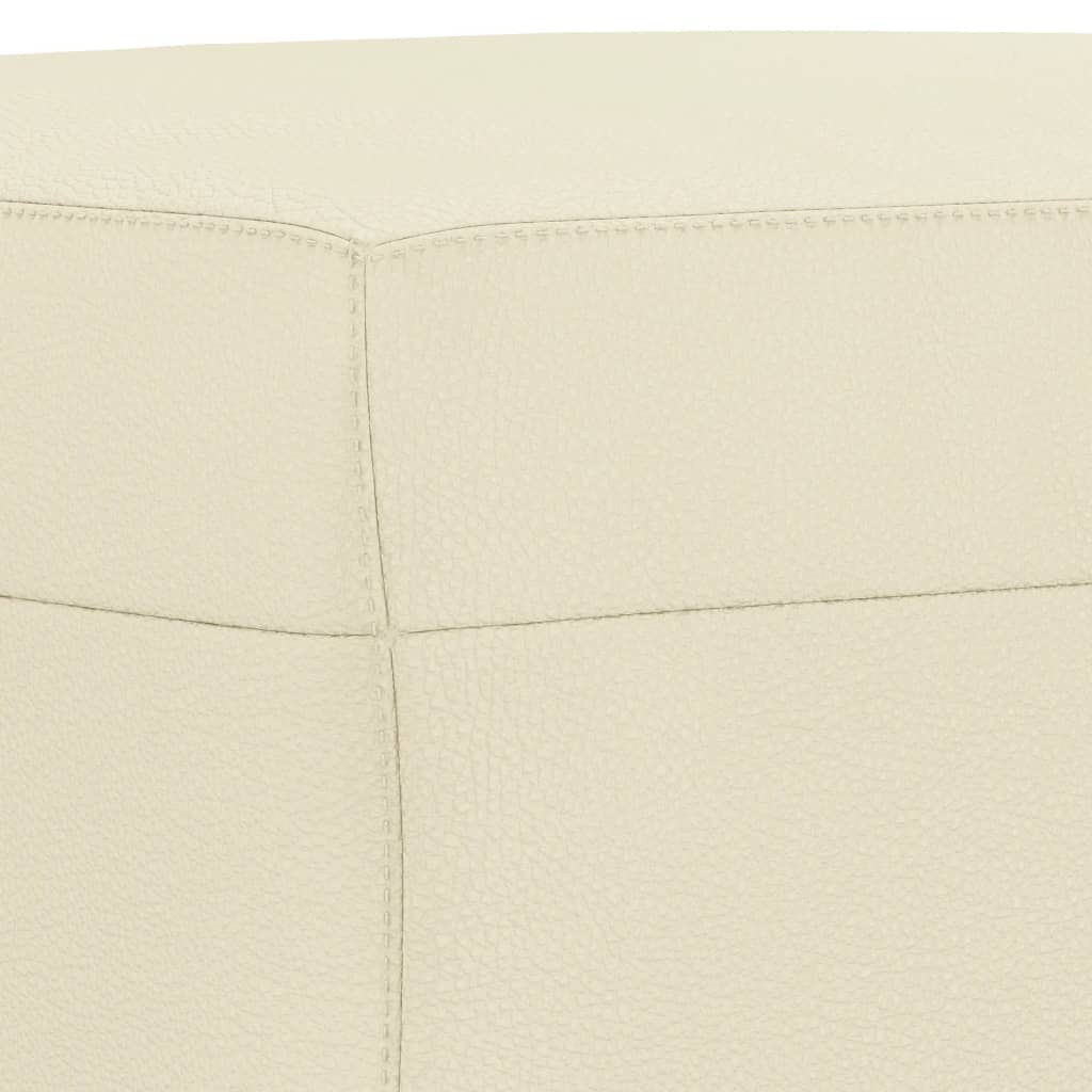 Ensemble de canapés 3 pcs avec coussins crème similicuir - XIOS