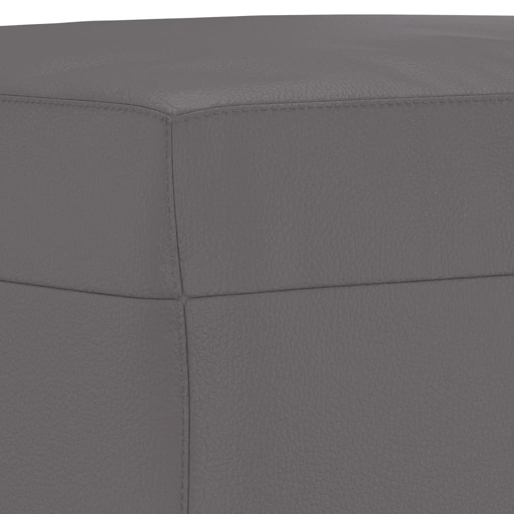 Ensemble de canapés 3 pcs avec coussins gris similicuir - XIOS