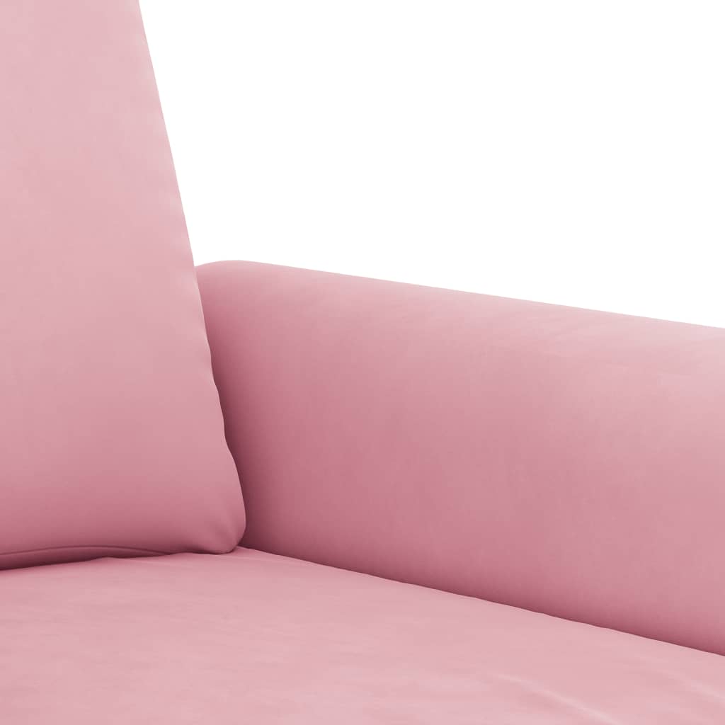 Ensemble de canapés 3 pcs avec coussins Rose Velours - XIOS