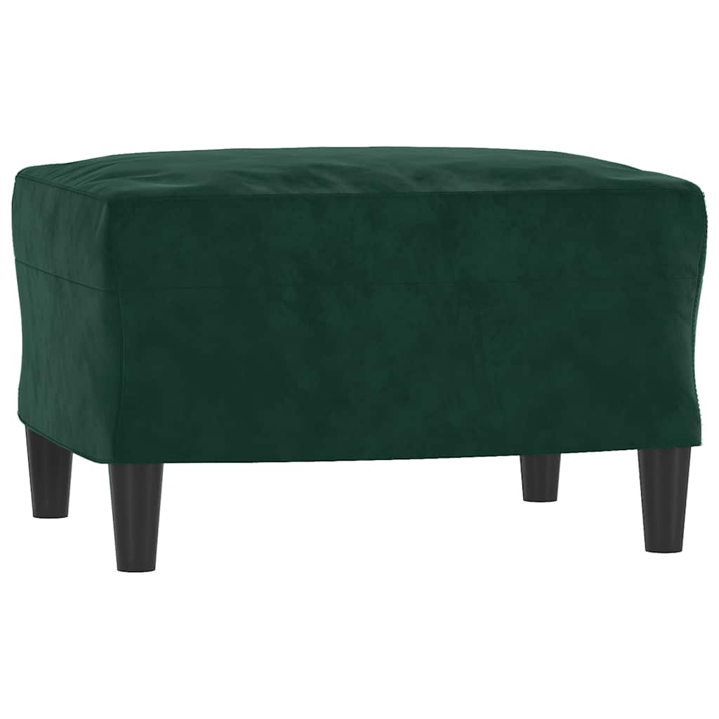 Ensemble de canapés 3 pcs avec coussins Vert foncé Velours - XIOS