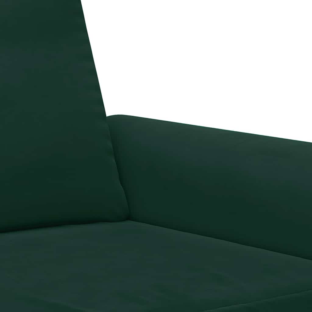 Ensemble de canapés 3 pcs avec coussins Vert foncé Velours - XIOS
