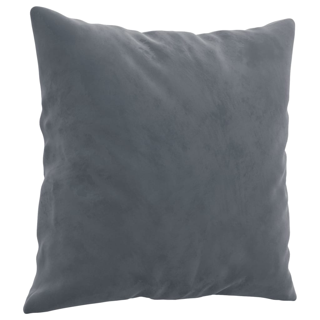 Ensemble de canapés 2 pcs avec coussins gris foncé velours - XIOS