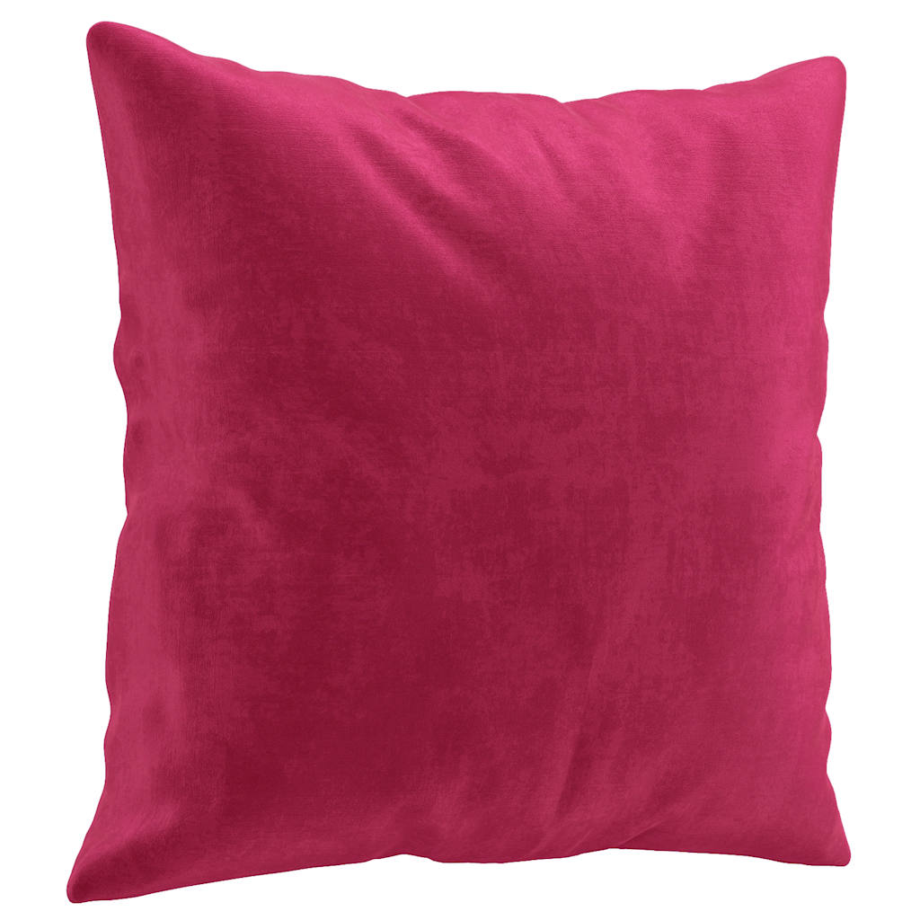 Ensemble de canapés 2 pcs avec coussins rouge bordeaux velours - XIOS