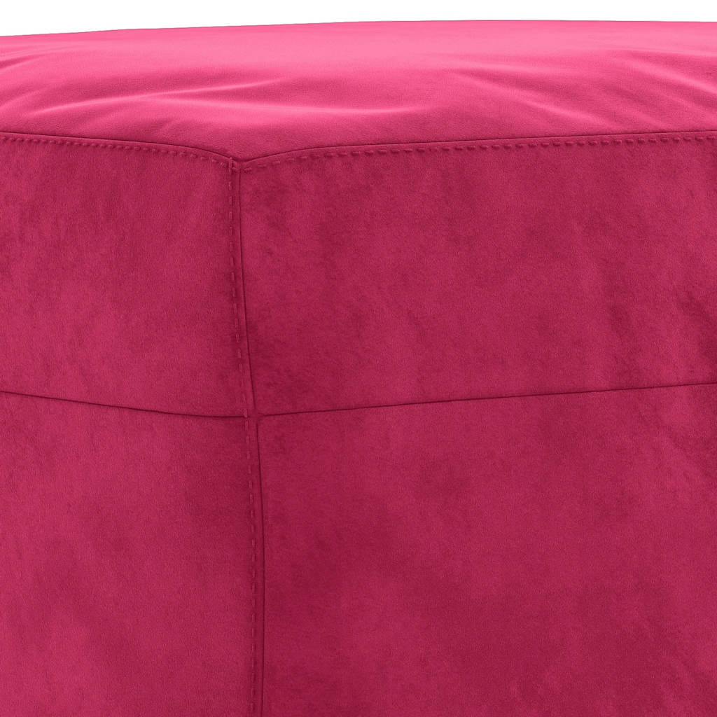Ensemble de canapés 3 pcs avec coussins rouge bordeaux velours