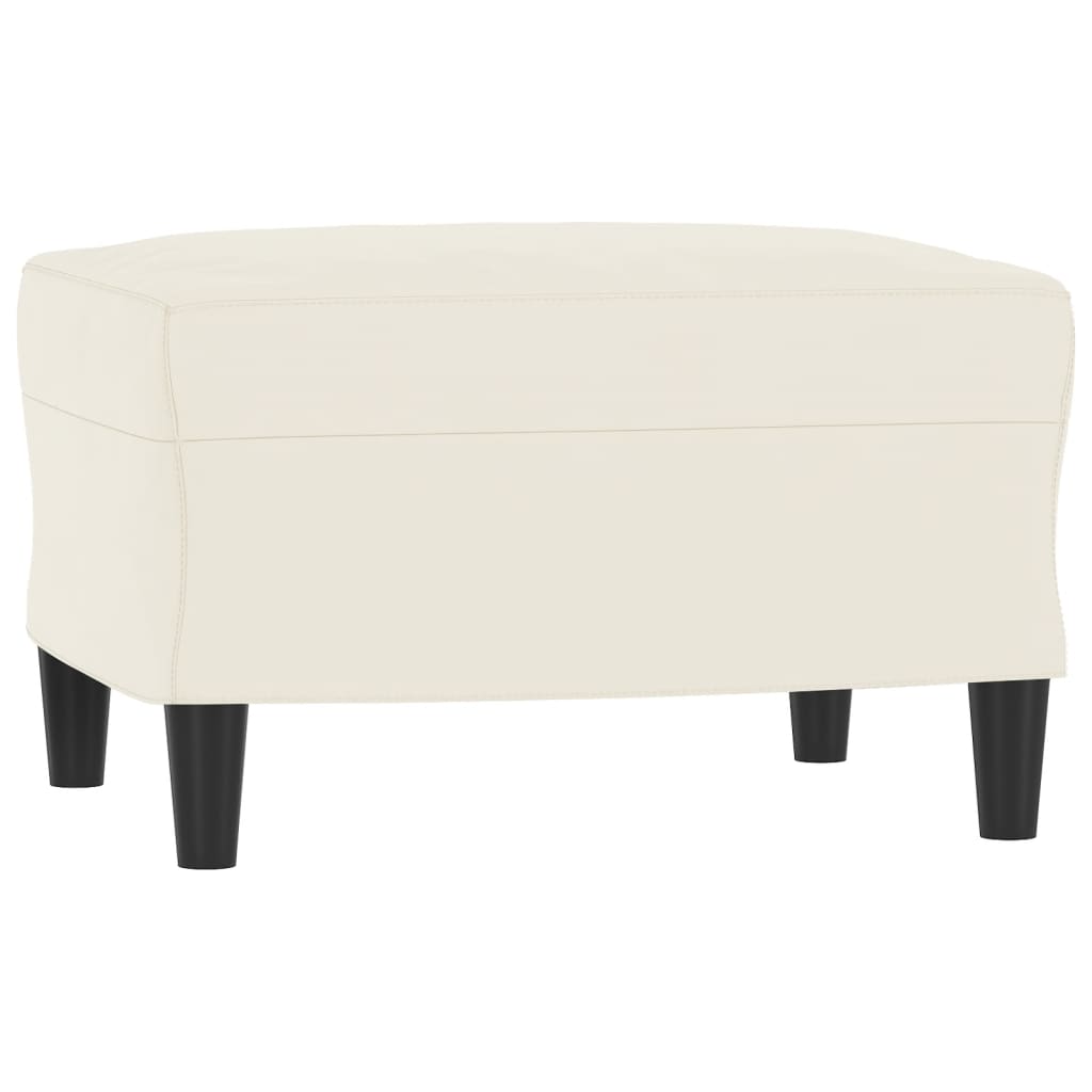 Ensemble de canapés 3 pcs avec coussins crème velours - XIOS
