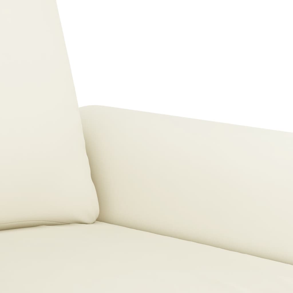 Ensemble de canapés 3 pcs avec coussins crème velours - XIOS