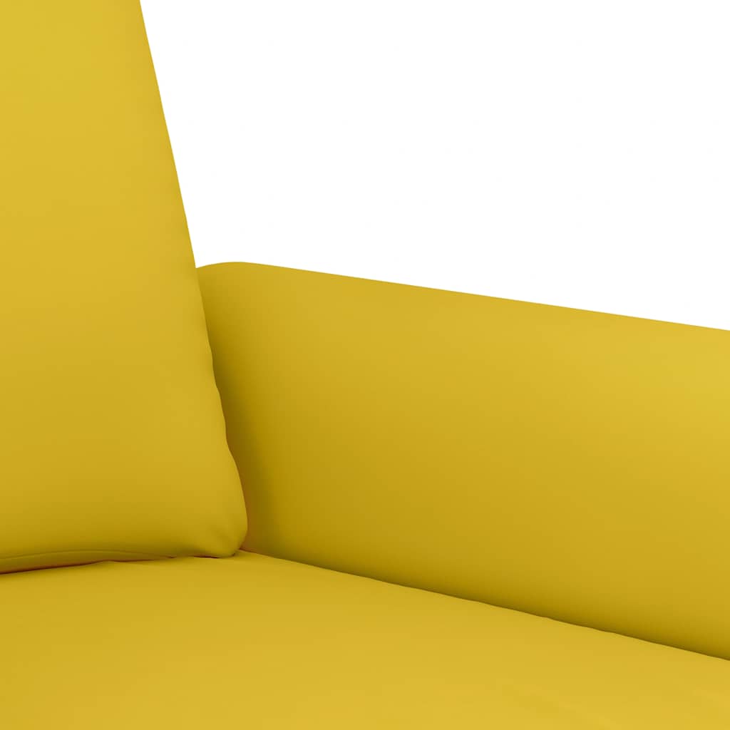 Ensemble de canapés 2 pcs avec coussins Jaune Velours - XIOS