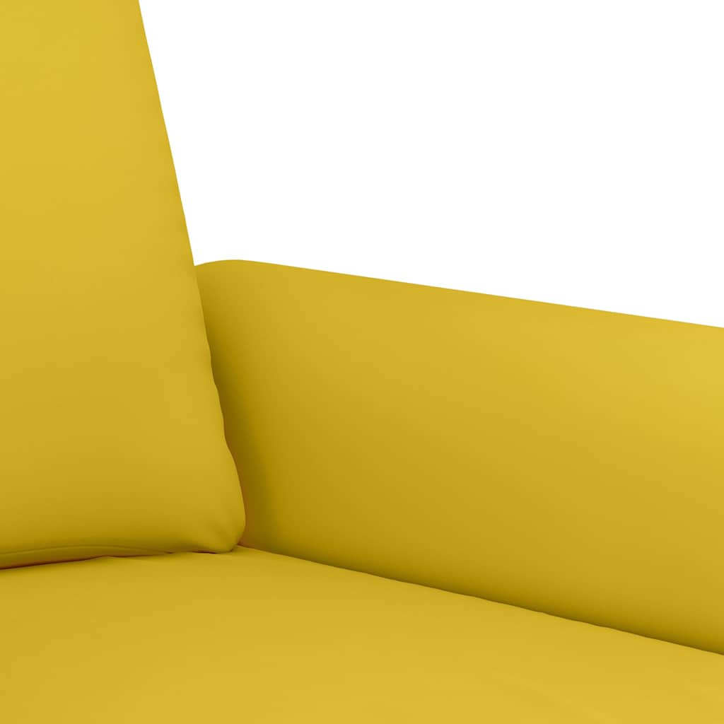 Ensemble de canapés 3 pcs avec coussins Jaune Velours