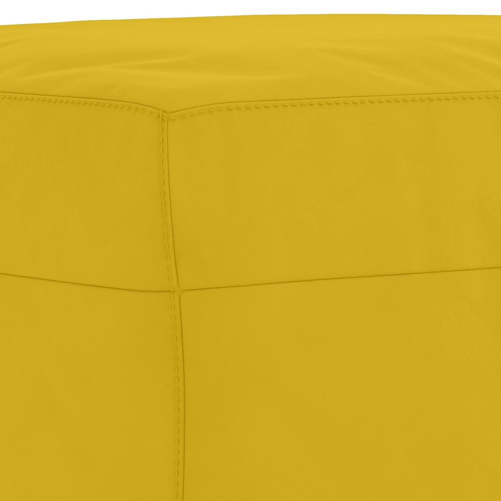 Ensemble de canapés 3 pcs avec coussins Jaune Velours