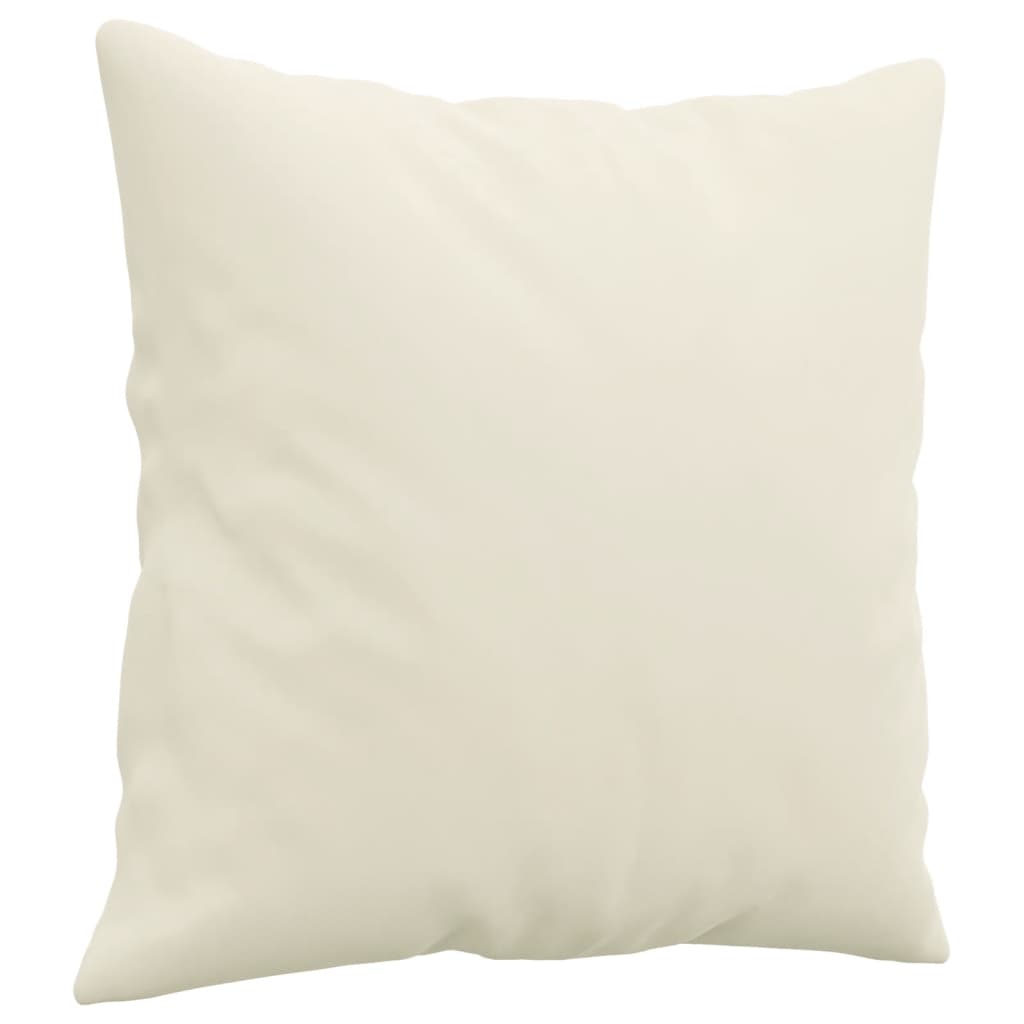 Ensemble de canapés 2 pcs avec coussins crème velours - XIOS