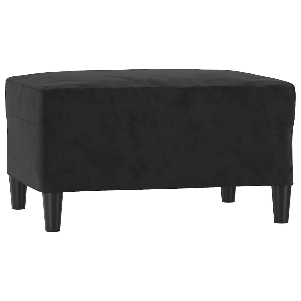 Ensemble de canapés 3 pcs avec coussins noir velours - XIOS