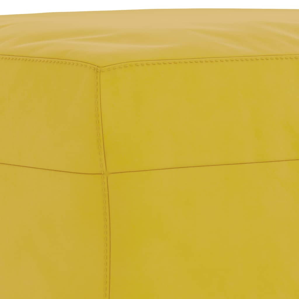 Ensemble de canapés 3 pcs avec coussins jaune velours - XIOS