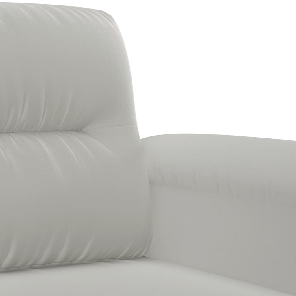 Ensemble de canapés 2 pcs coussins gris clair tissu microfibre - XIOS