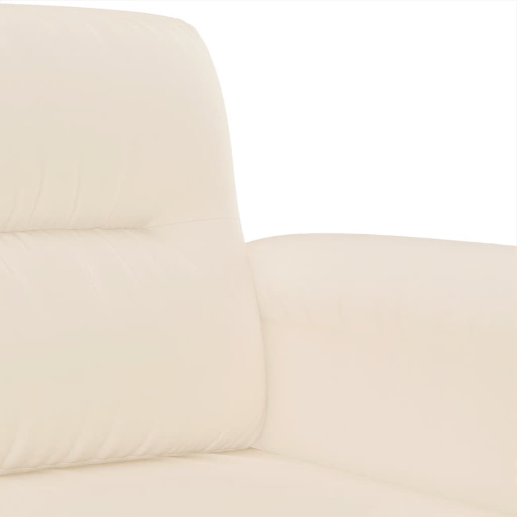 Ensemble de canapés 2 pcs avec coussins beige tissu microfibre - XIOS
