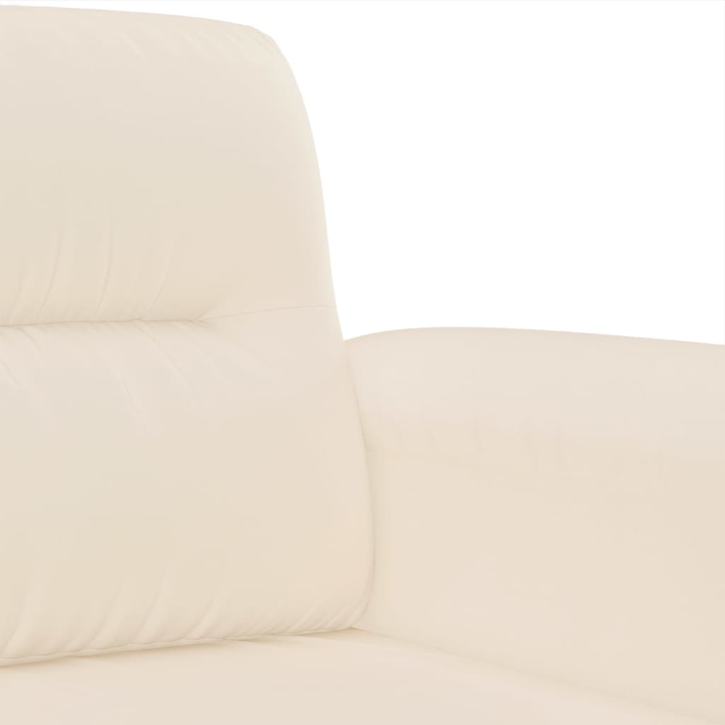 Ensemble de canapés 3 pcs avec coussins beige tissu microfibre