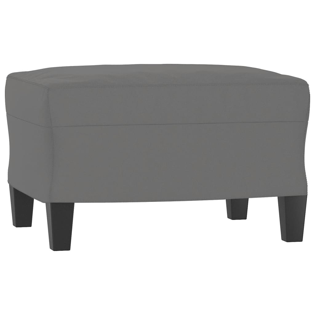 Ensemble de canapés 3 pcs coussins Gris foncé Tissu microfibre
