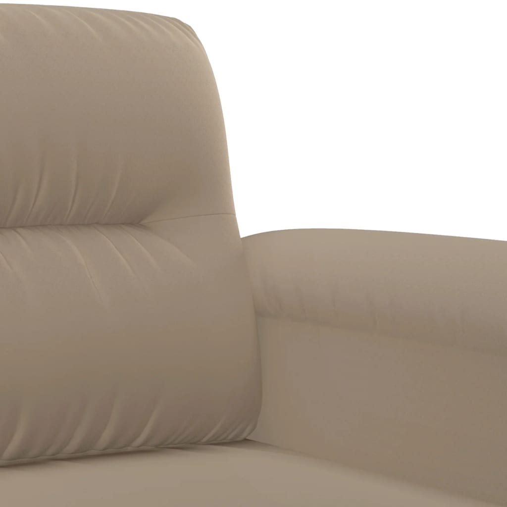 Ensemble de canapés 2 pcs avec coussins taupe tissu microfibre - XIOS