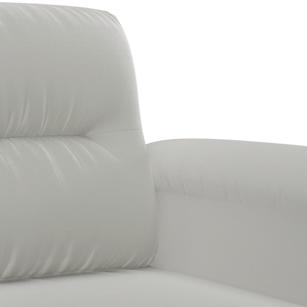 Ensemble de canapés 3 pcs coussins gris clair tissu microfibre - XIOS