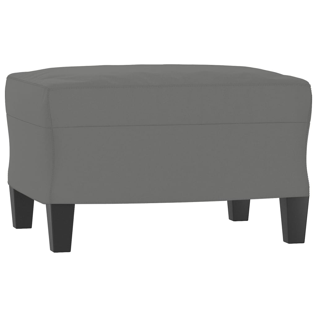 Ensemble de canapés 3 pcs coussins gris foncé tissu microfibre - XIOS