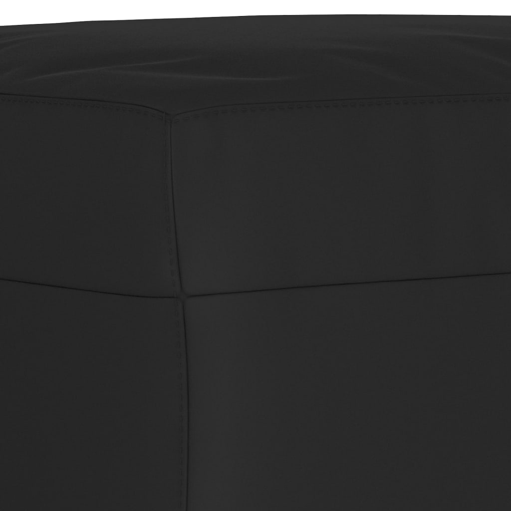 Ensemble de canapés 3 pcs avec coussins noir tissu microfibre