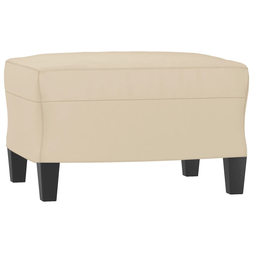 Ensemble de canapés 3 pcs avec coussins crème tissu microfibre