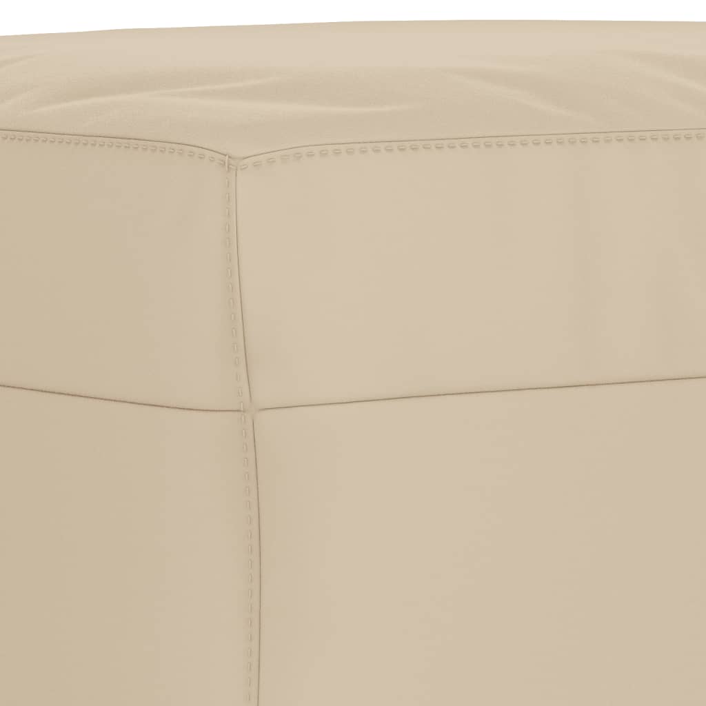 Ensemble de canapés 3 pcs avec coussins crème tissu microfibre