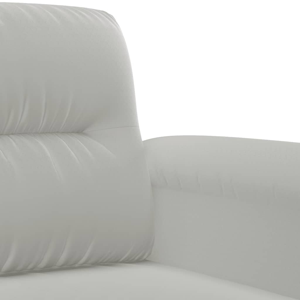Ensemble de canapés 2 pcs coussins Gris clair Tissu microfibre - XIOS