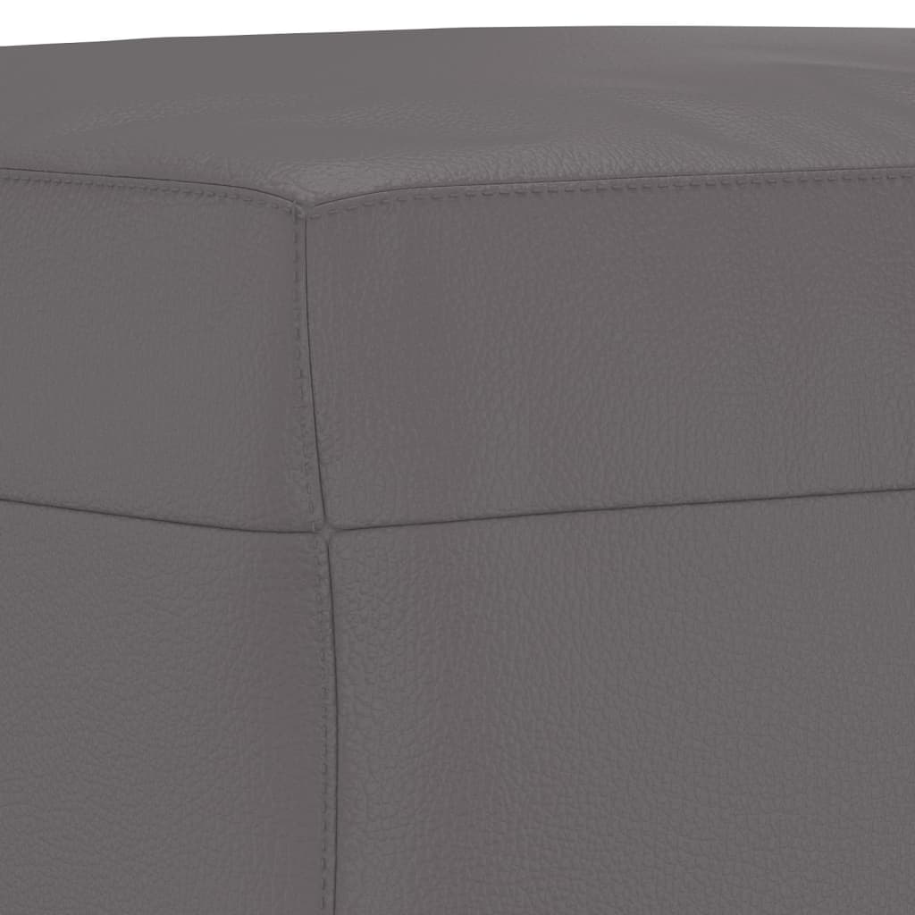Ensemble de canapés 3 pcs avec coussins Gris Similicuir - XIOS