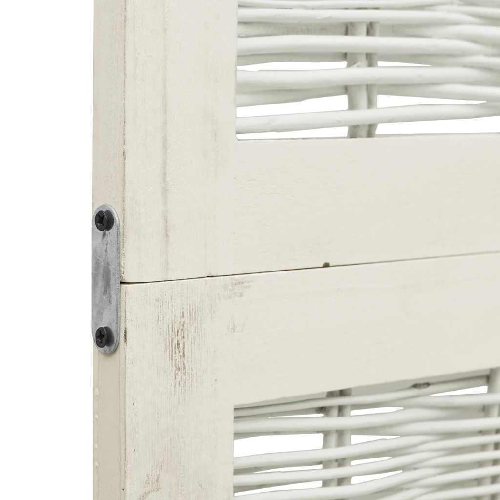 Cloison de séparation 6 panneaux blanc bois de paulownia massif - XIOS