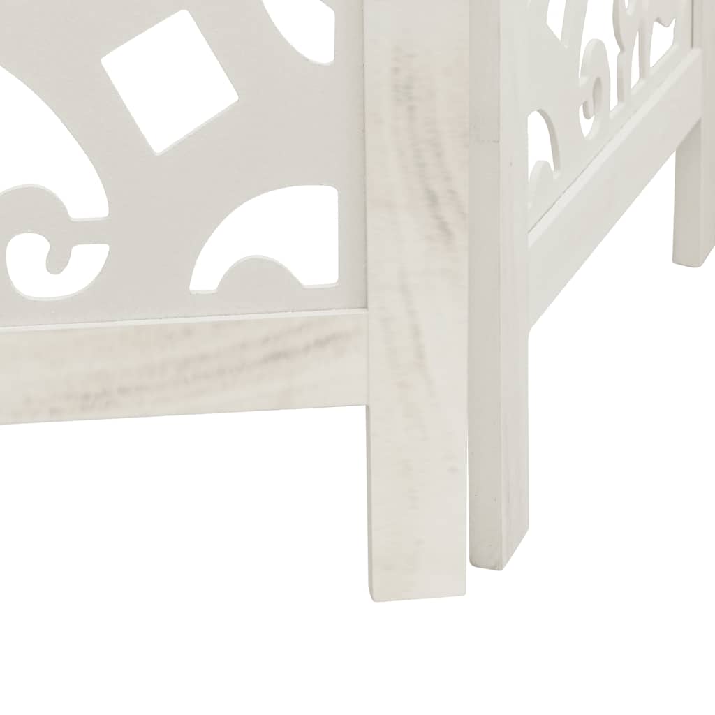 Cloison de séparation 3 panneaux blanc bois de paulownia massif - XIOS