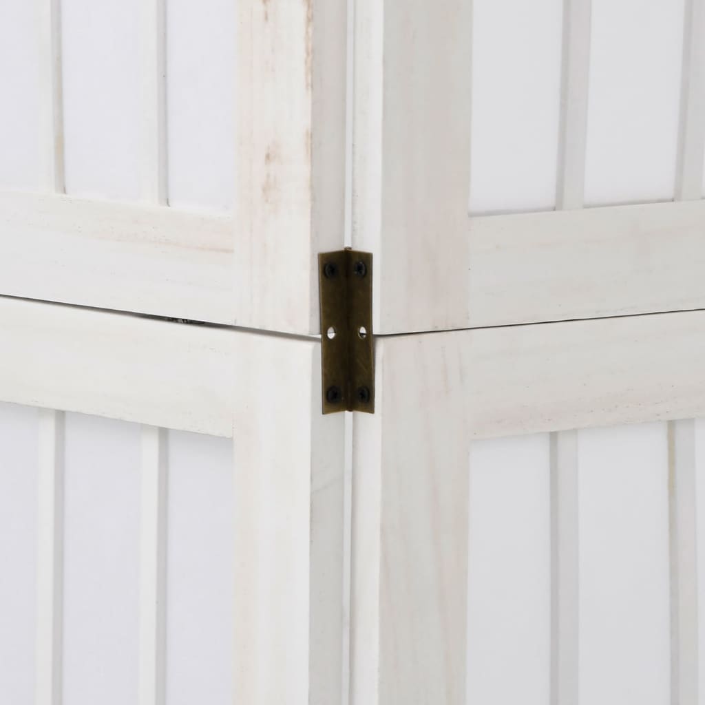 Cloison de séparation 3 panneaux blanc bois de paulownia massif - XIOS