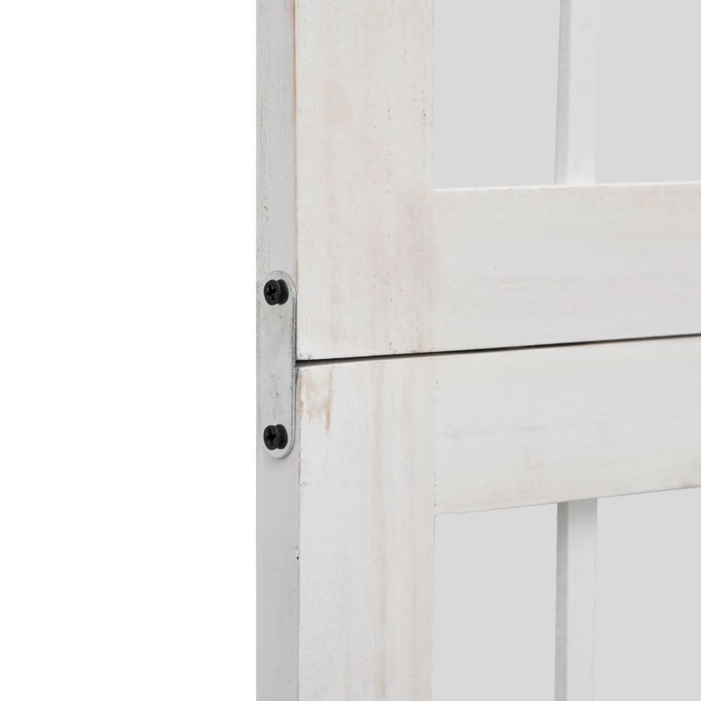 Cloison de séparation 6 panneaux blanc bois de paulownia massif - XIOS