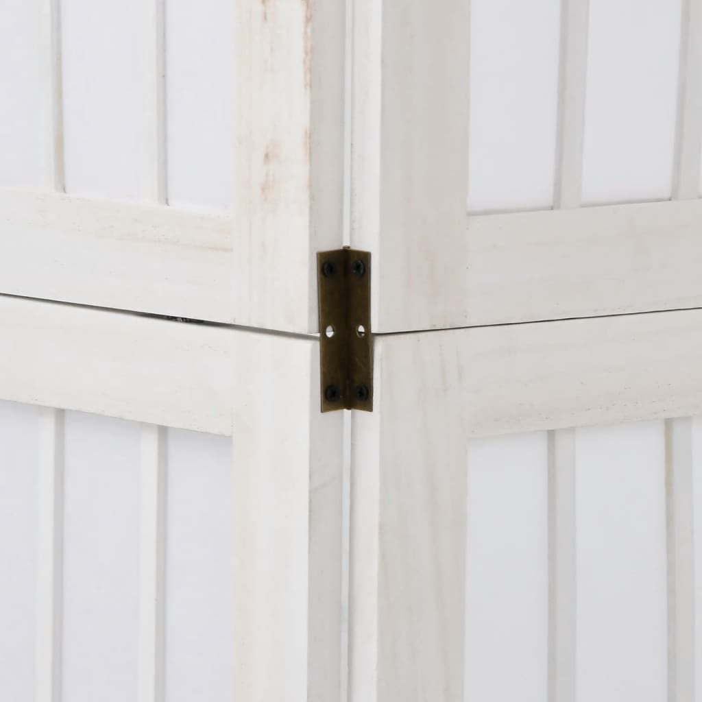 Cloison de séparation 6 panneaux blanc bois de paulownia massif - XIOS