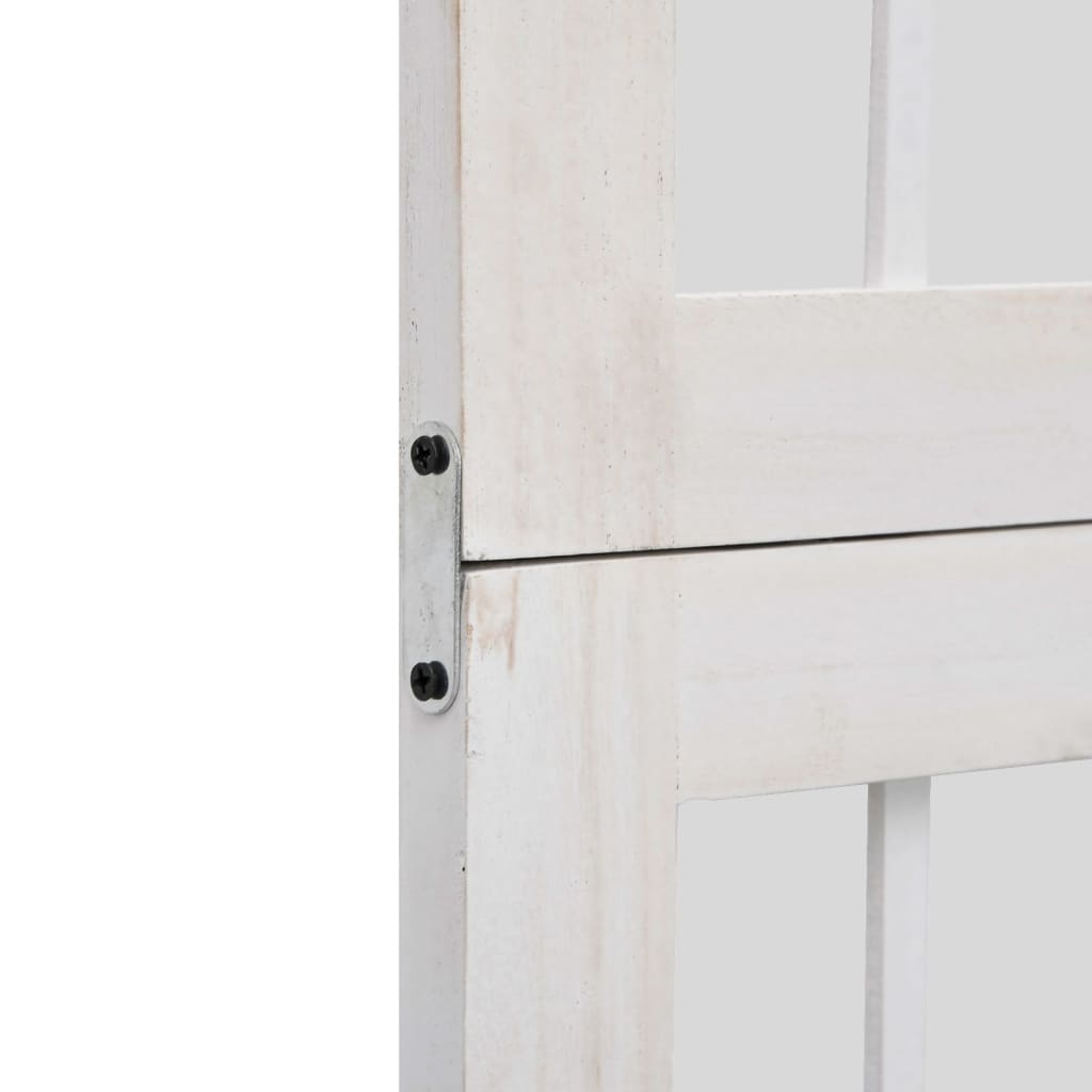 Cloison de séparation 6 panneaux blanc bois de paulownia massif - XIOS