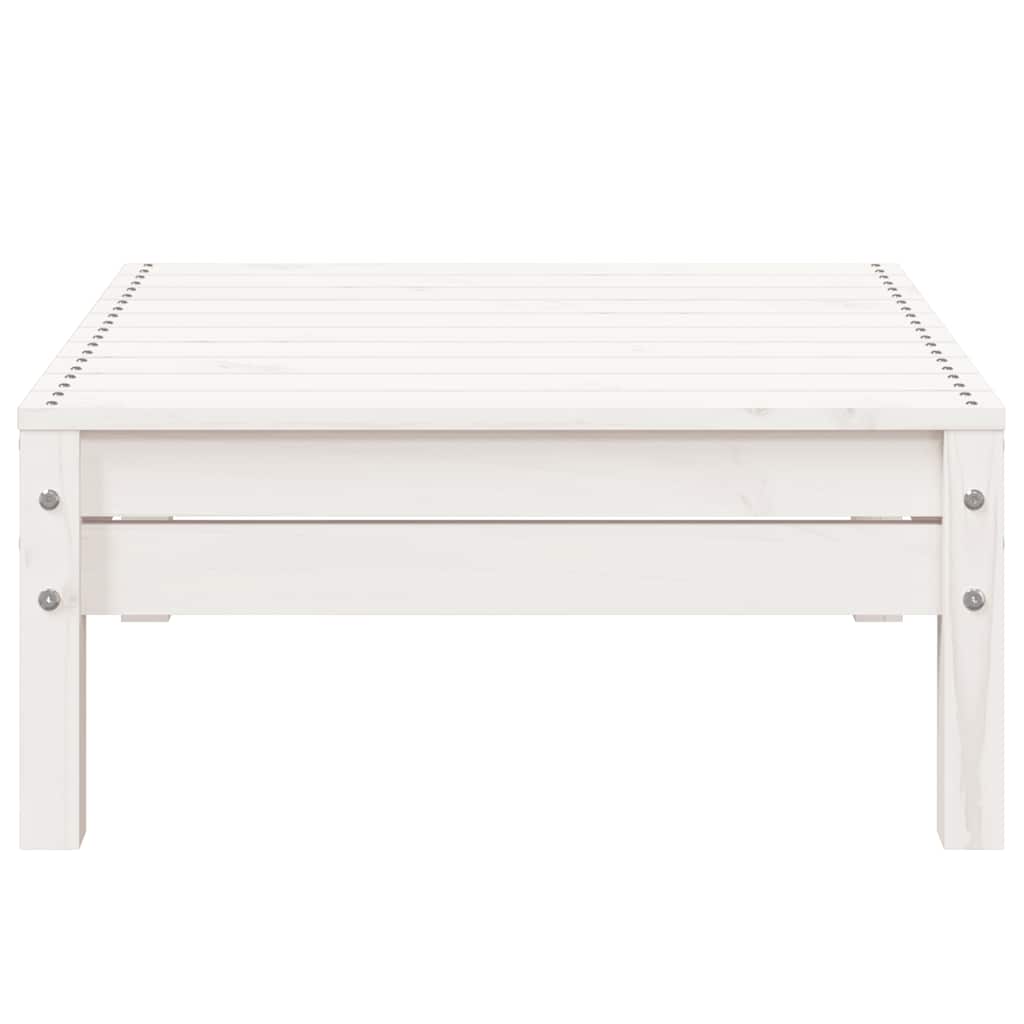 Canapé de jardin 3 places et repose-pied blanc bois pin massif - XIOS