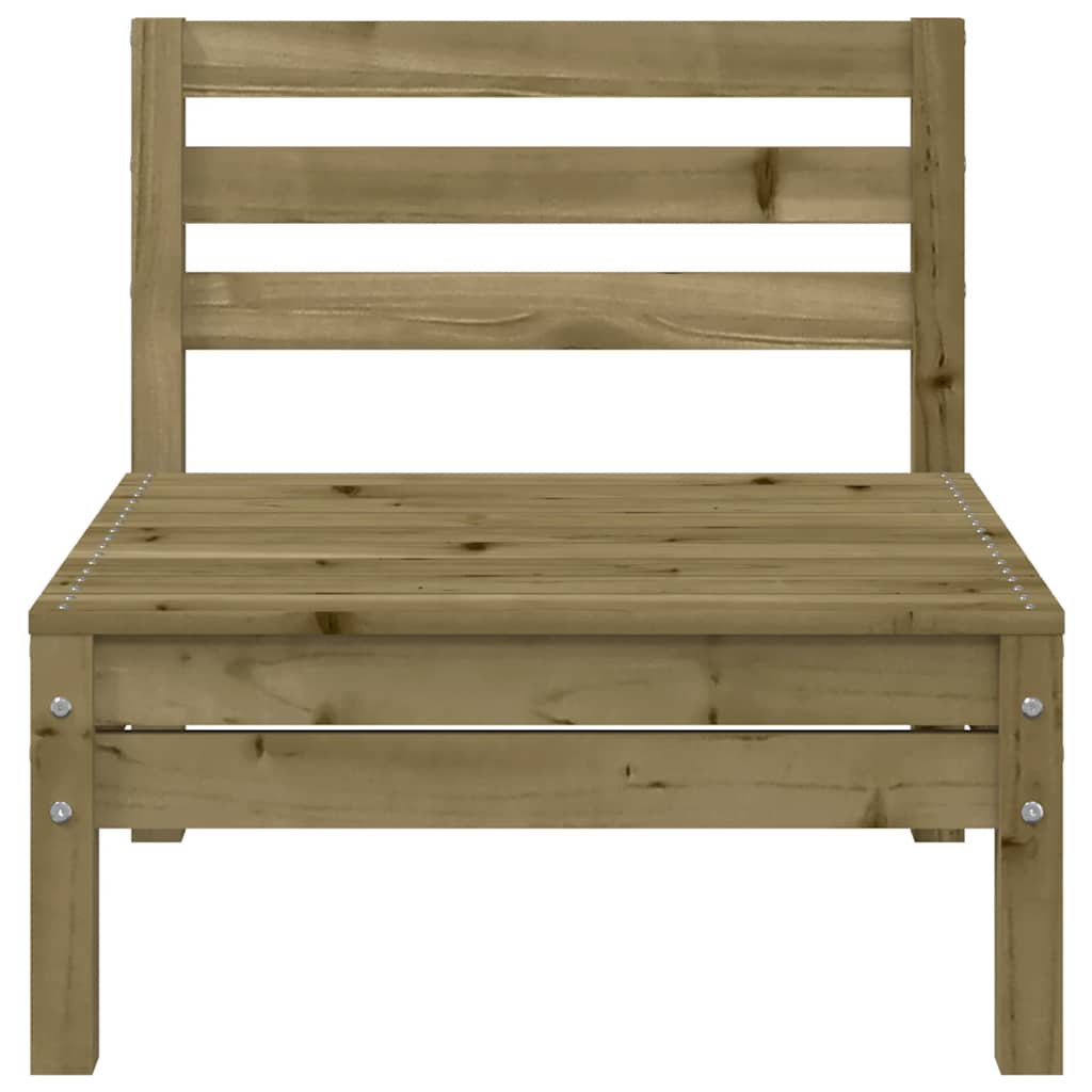 Canapé de jardin 3 places avec repose-pieds bois pin imprégné - XIOS