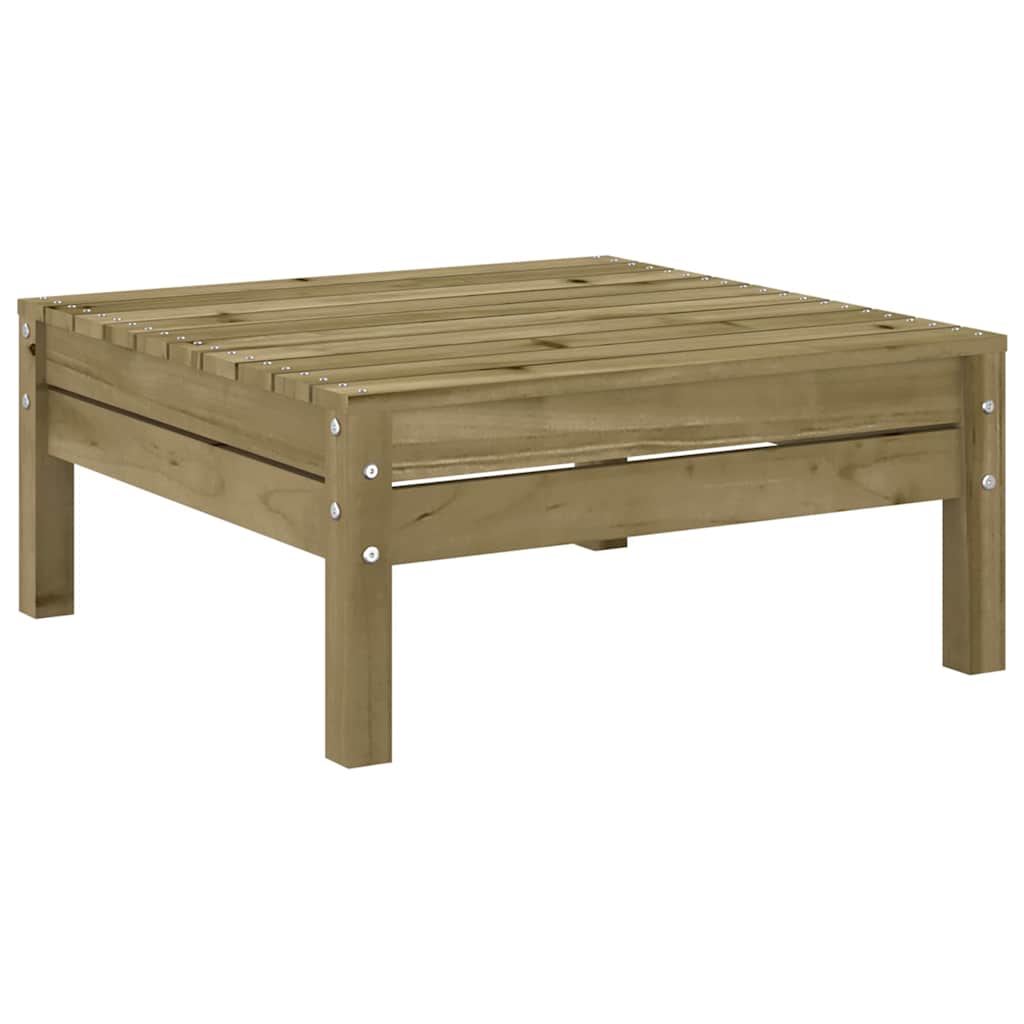 Canapé de jardin 3 places avec repose-pieds bois pin imprégné - XIOS