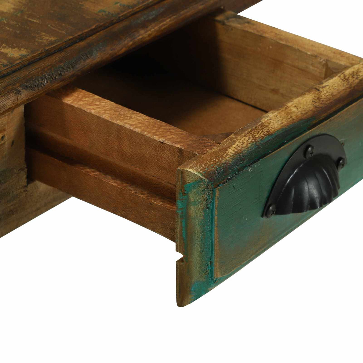 Bureau d'écriture Marron 112 x 55 x 76 cm Bois Recyclé Solide