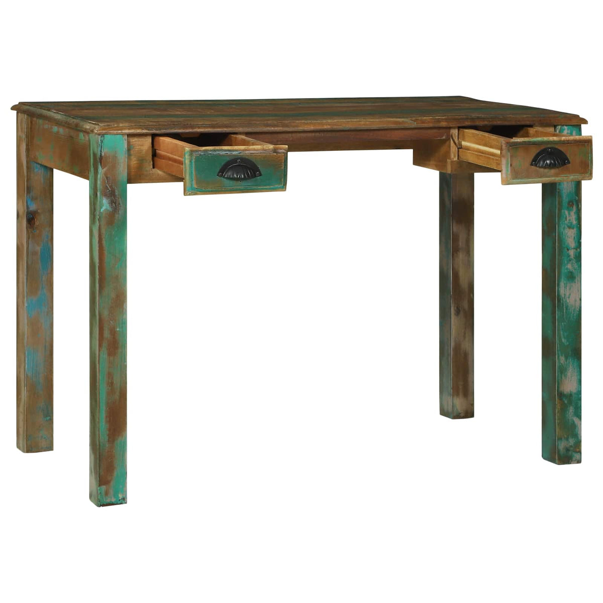 Bureau d'écriture Marron 112 x 55 x 76 cm Bois Recyclé Solide