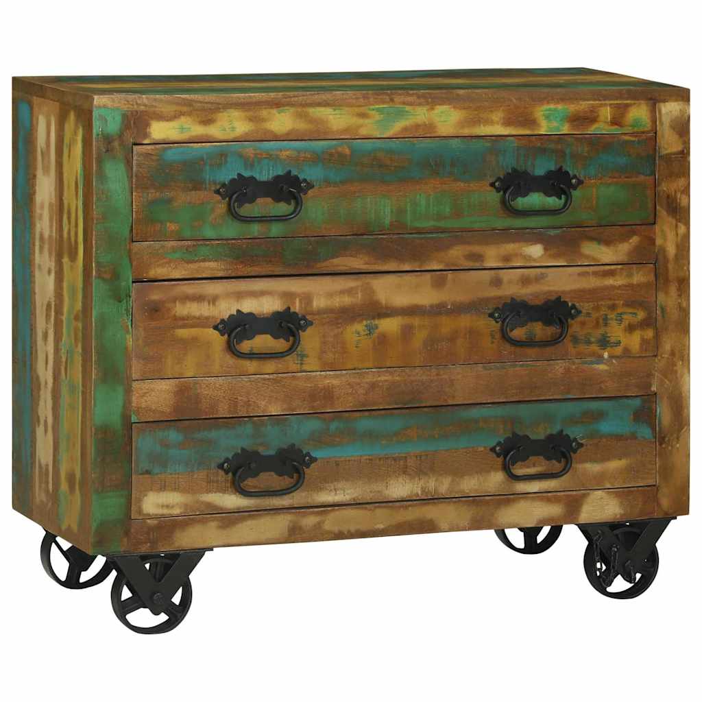 Buffet avec tiroir Marron 80 x 30 x 65 cm Bois Recyclé Solide - XIOS