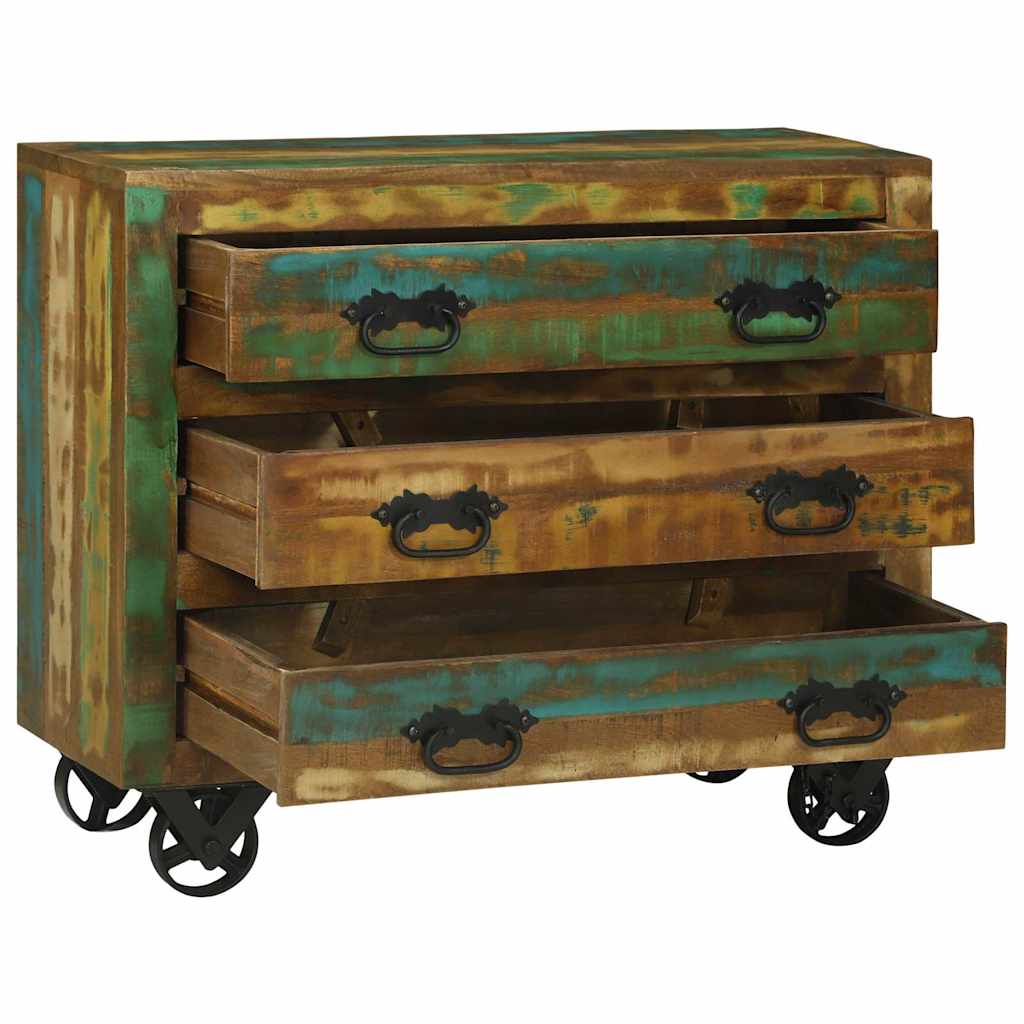Buffet avec tiroir Marron 80 x 30 x 65 cm Bois Recyclé Solide - XIOS