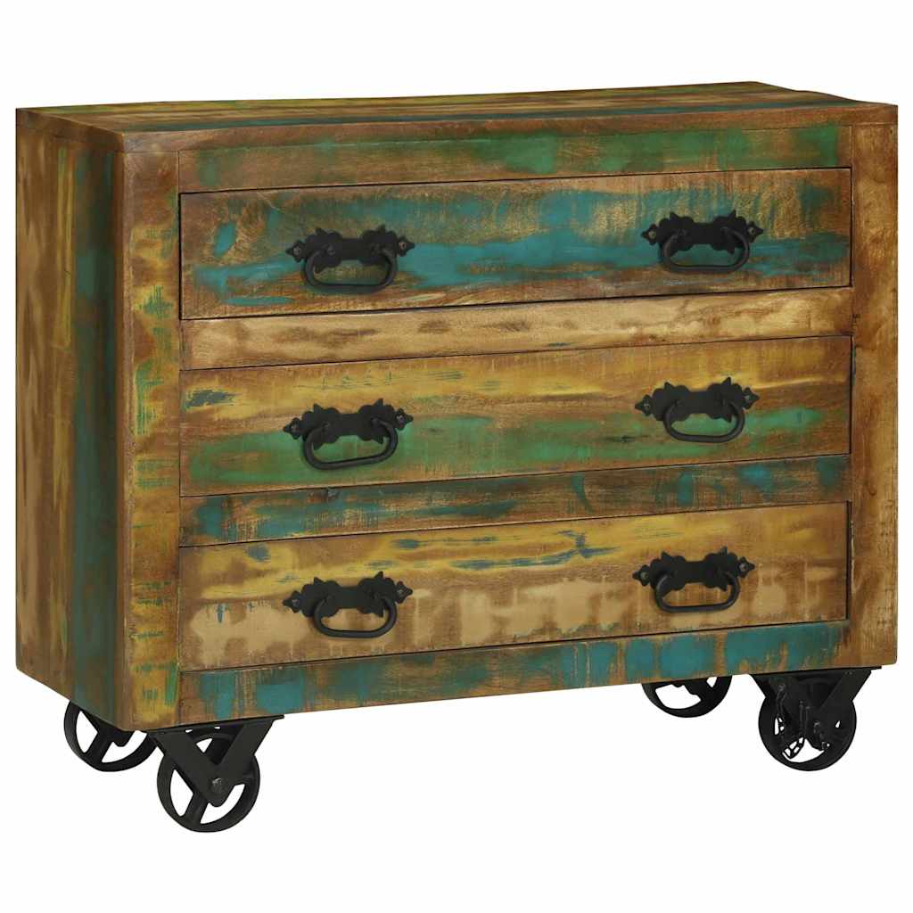 Buffet avec tiroir Marron 80 x 30 x 65 cm Bois Recyclé Solide - XIOS