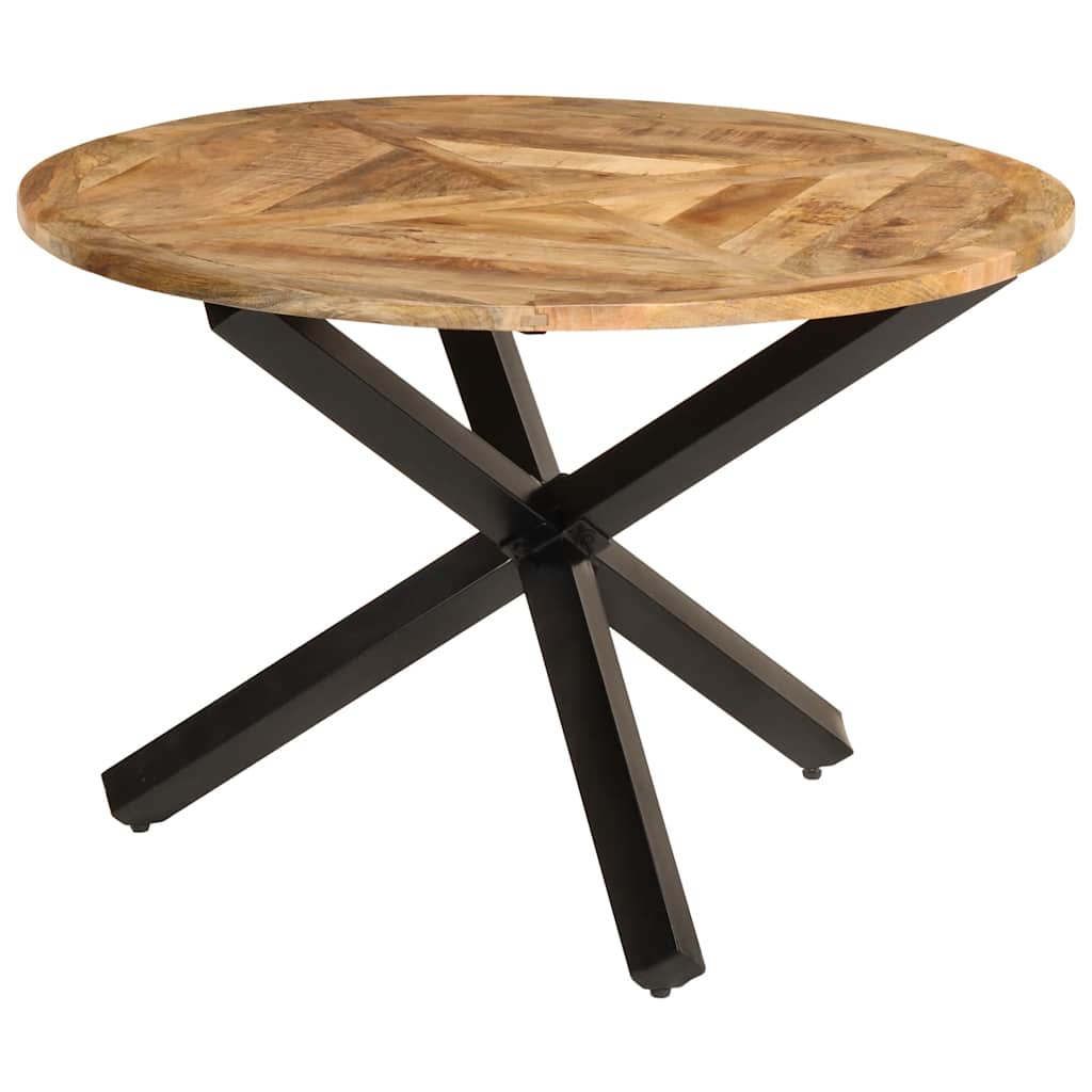 Table à manger Ø110x75 cm bois massif de manguier brut - XIOS