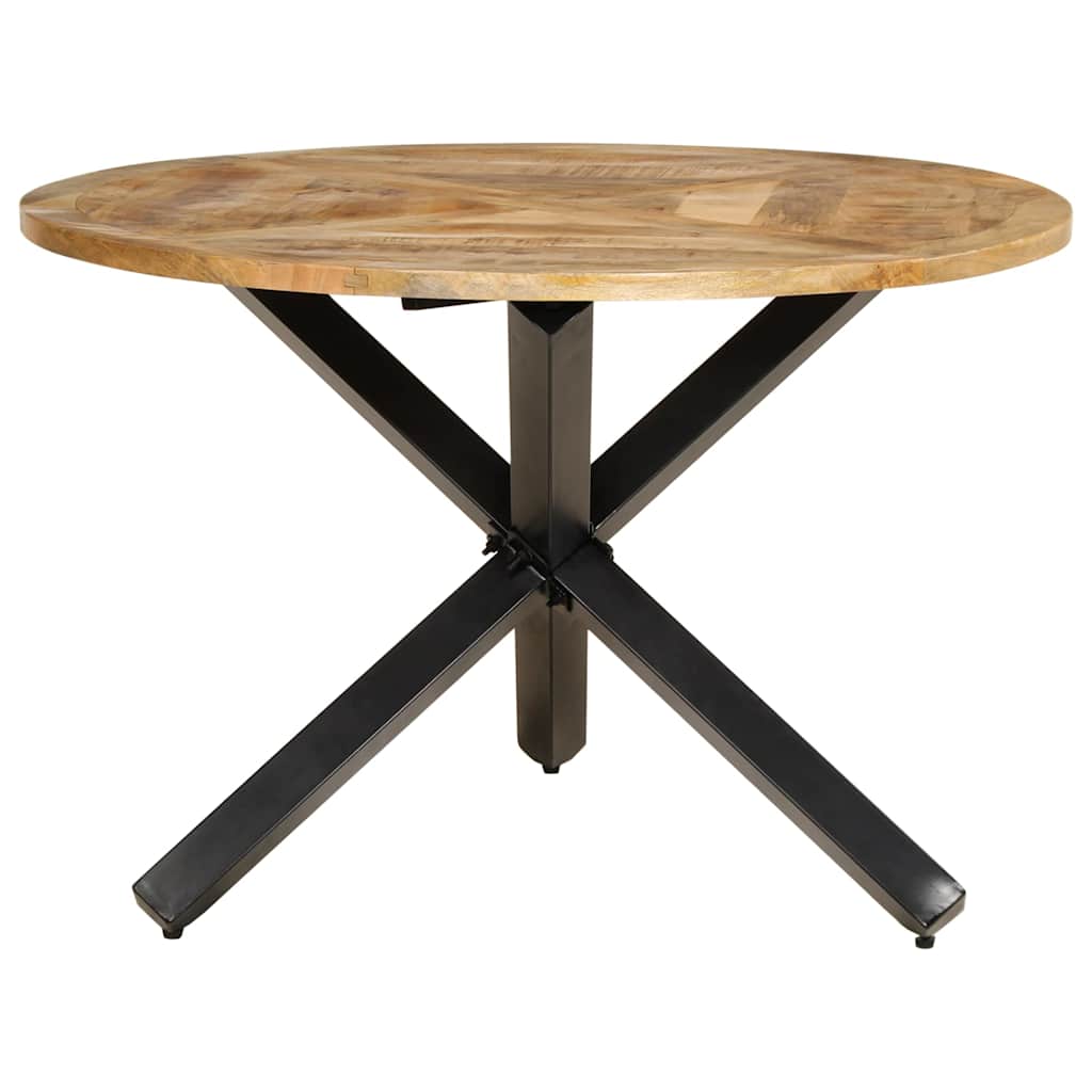 Table à manger Ø110x75 cm bois massif de manguier brut - XIOS