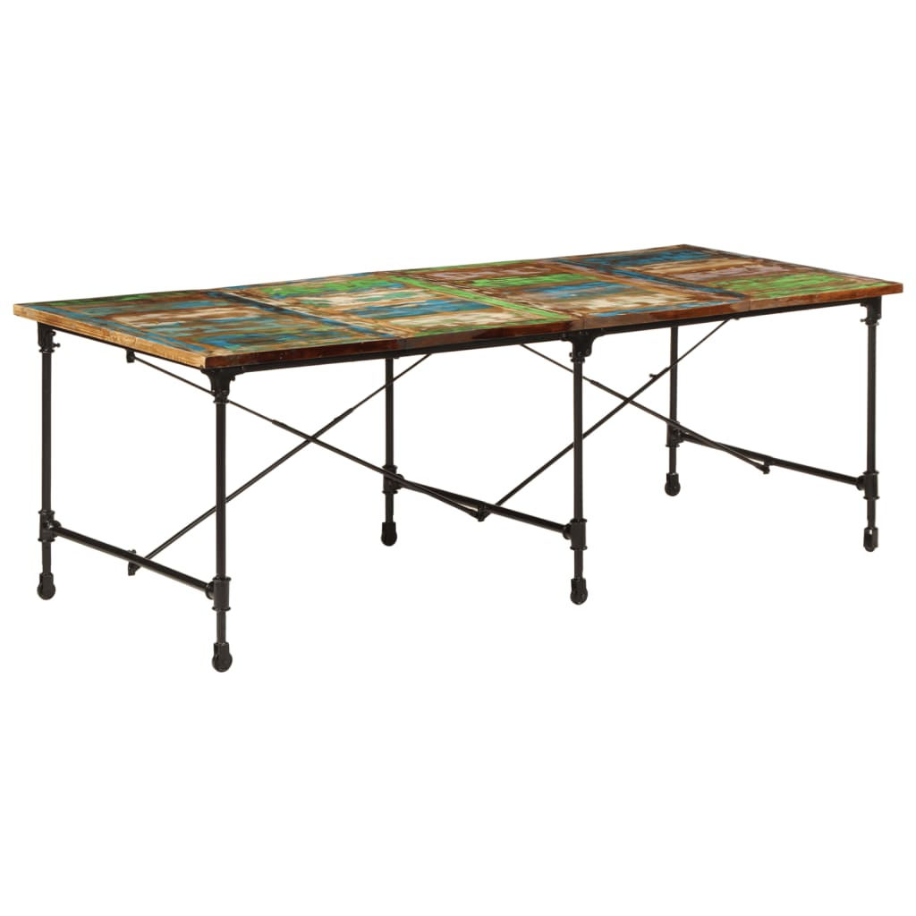 Table à manger 220x90x77 cm bois massif de récupération