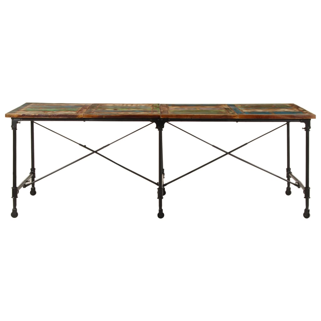 Table à manger 220x90x77 cm bois massif de récupération
