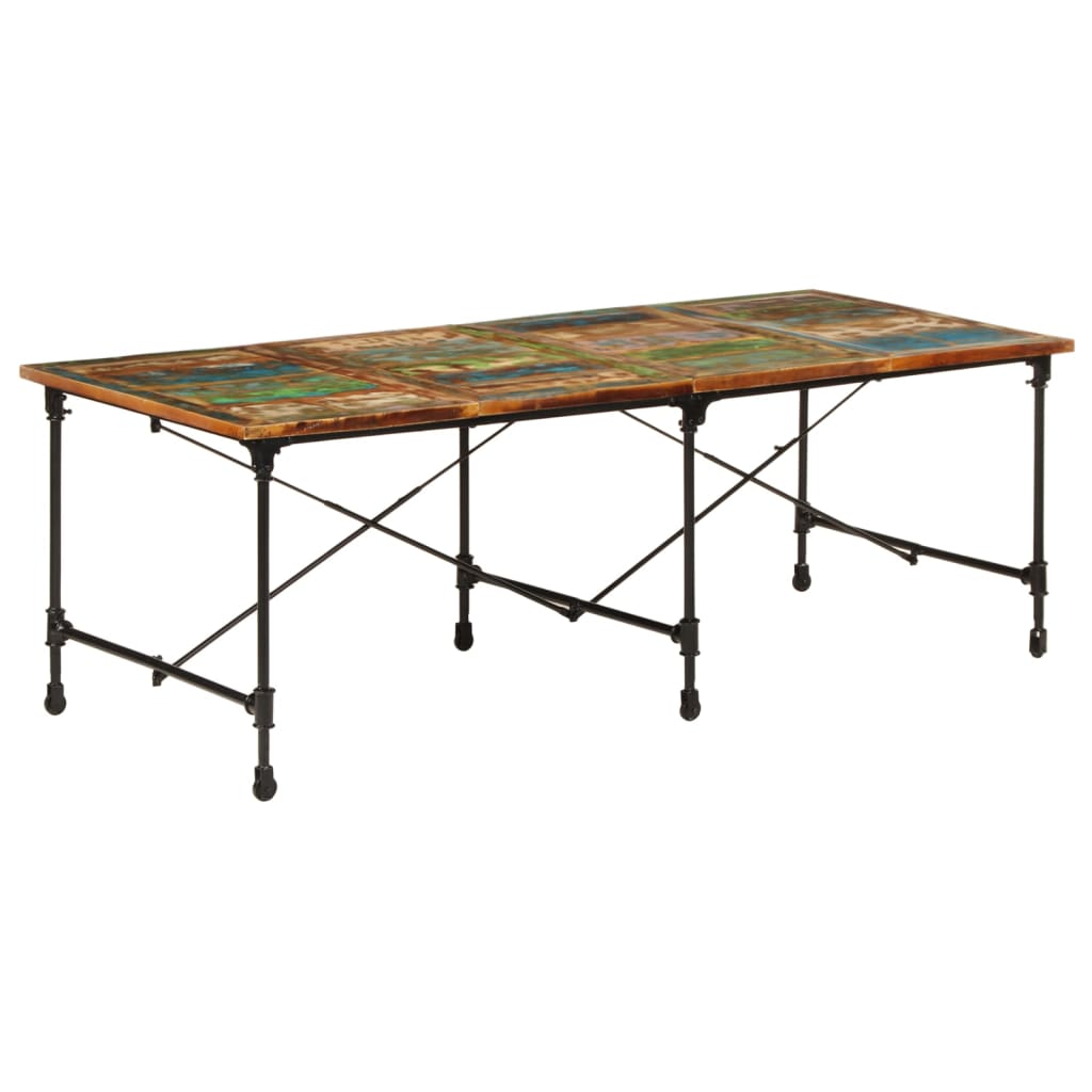 Table à manger 220x90x77 cm bois massif de récupération - XIOS
