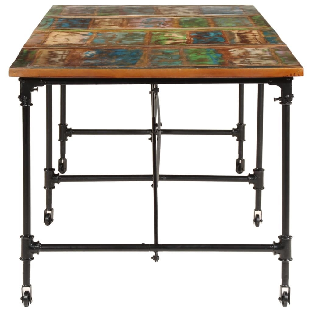 Table à manger 220x90x77 cm bois massif de récupération - XIOS