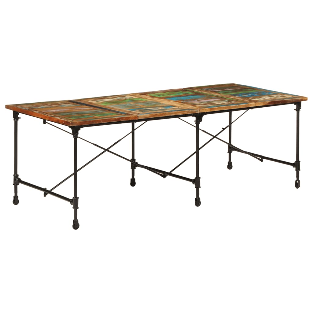 Table à manger 220x90x77 cm bois massif de récupération
